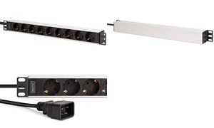 DIGITUS 19" Steckdosenleiste, mit Kaltegräte-Stecker, 9-fach