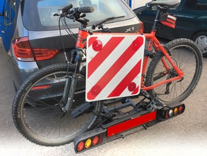 IWH Warntafel Kunststoff, 500 x 500 mm, weiß / rot