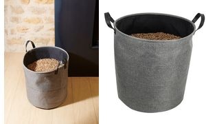 EDA Pellet-Tasche aus Filz, 60 Liter, dunkelgrau