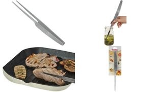 metaltex Brat- und Wendepinzette, Edelstahl, Länge: 300 mm