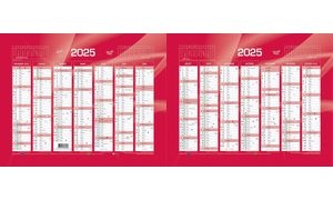 QUO VADIS Calendrier de banque rouge, 270 x 210 mm, 2025