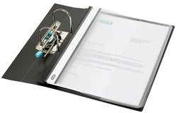 Oxford Abheft-Schnellhefter mit Falz, DIN A4+, PP, schwarz