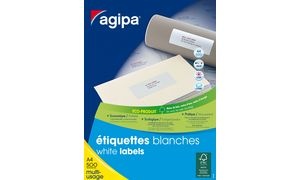 agipa Adress-Etiketten, 99,1 x 33,9 mm, weiß