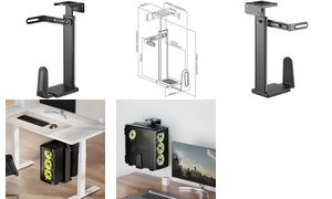 LogiLink PC-Halter, zur Untertisch-/Wandmontage, schwarz