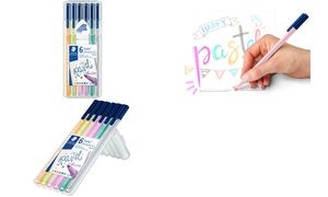 STAEDTLER Fasermaler triplus "pastel", 6er Etui