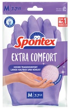 Spontex Latex-Handschuh Extra Comfort, Größe L, lila