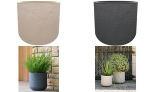 EDA Pflanzgefäß VOLCANIA UP, rund, 385 mm, anthrazit