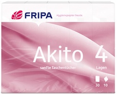 Fripa Taschentücher Akito, 4-lagig, hochweiß, 30er Pack