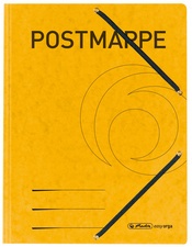 herlitz Postmappe, Karton, DIN A4, gelb