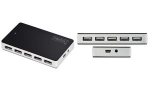 DIGITUS USB 2.0 Hub, 10-Port, schwarz