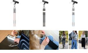 ANSMANN Smartphone Lanyard Kabel, USB-C - Lightning, rose