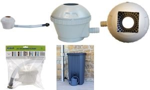 EDA Regensammler-Set für Regentonnen, grau