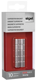 sigel Neodym-Design-Magnete Zylinder "Strong" C5, 10er Set