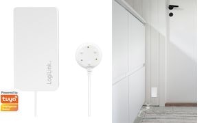 LogiLink Wi-Fi Smart Wasserlecksensor, Tuya kompatibel, weiß