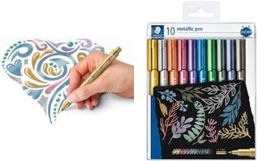 STAEDTLER Permanent-Marker Metallic, Rundspitze, 10er Etui