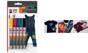 Marabu Textilmarker "Textil Painter Plus", 5er Blister