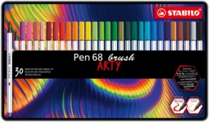 STABILO Pinselstift Pen 68 brush ARTY, 30er Metalletui