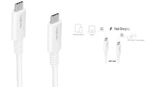 LogiLink Daten- & Ladekabel, USB-C - USB-C Stecker, weiß