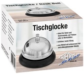 WEDO Tischglocke, Signalglocke aus Metall, schwarzer Fuß