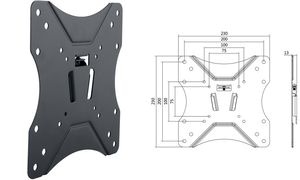 LogiLink TV-Wandhalterung, flach, für 58,42 - 106,68 cm