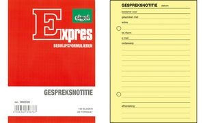 Expres Gespreksnotitieblok, formaat: A6 staand, 100 vel