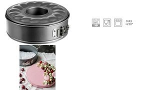 GastroMax Springform-Set mit 2 Böden, Karbonstahl, 240 mm