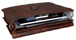 PRIDE&SOUL Aktentasche "JAYDEN", Leder, braun
