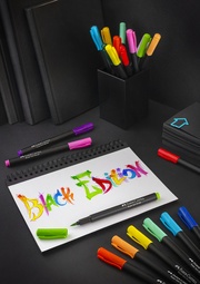 FABER-CASTELL Fasermaler Black Edition, 10er Etui