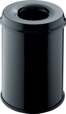 helit Stahl-Papierkorb "the guardian", 15 Liter, lichtgrau