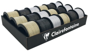 Clairefontaine Geschenkband auf Spule "Fantasy", glitter