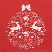 PAPSTAR Weihnachts-Motivservietten "Deers Couple", gold