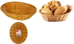 metaltex Brotkorb, oval, Kunststoffgeflecht, beige