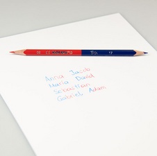 Kores Dreikant-Lehrerbuntstift TWIN, blau / rot