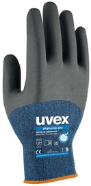 uvex Arbeitshandschuh phynomic pro, blau/anthrazit, Größe 9