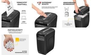 Fellowes Aktenvernichter Powershred 60Cs, schwarz,Partikel
