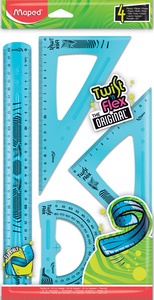 Maped Geometrie-Set Twist'n Flex, 4-teilig, farbig sortiert