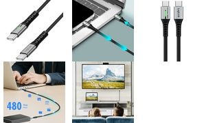 LogiLink USB 2.0 Kabel mit LED, USB-C - USB-C Stecker, 2,0 m