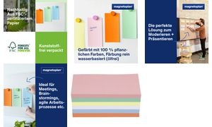magnetoplan Moderationskarten rechteckig, 200 x 100 mm