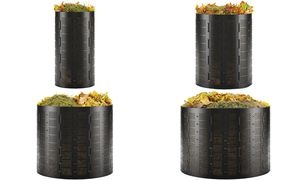 Bradas Kompostbehälter, 180 Liter, aus HDPE, schwarz