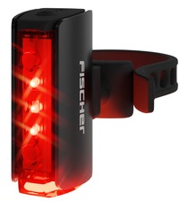 FISCHER Fahrrad-LED-Akku-Rücklicht PLUS TWIN STOP