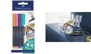 FABER-CASTELL Creative Marker, 4er Blister