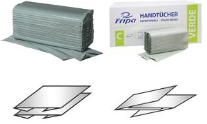 Fripa Handtuchpapier VERDE, 250 x 230 mm, V-Falz, grün