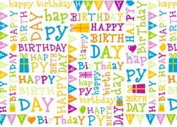 SUSY CARD Geschenkfolie "Birthday", 30 my, auf Rolle