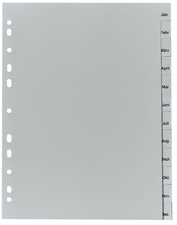 herlitz Kunststoff-Register, Monate, A4, 12-teilig