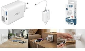 ANSMANN USB-Steckdosenadpater HOME CHARGER 230PD mit Kabel