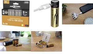 ANSMANN Premium Li-Ion Akku Mignon AA mit USB-C Kupplung