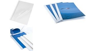 pavo Thermobindemappe, glänzend, DIN A4, 4 mm, weiß