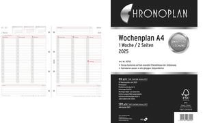 CHRONOPLAN Wochenplan 2025, 1 Woche/2 Seiten, DIN A4
