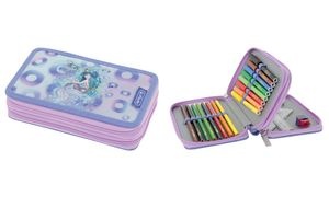 herlitz Schüleretui Doppel "Mystic Mermaid", 23-teilig