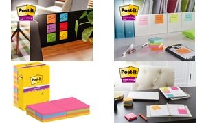 Post-it Haftnotizen super sticky notes, 127 x 76 mm, farbig